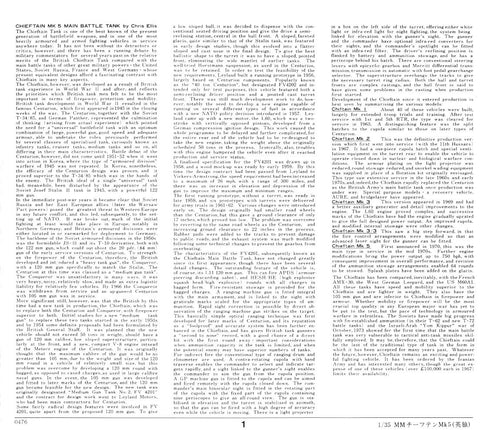 Tamiya Chieftain Mk.V britų tankas 1/35, plastikinis modelis 35068