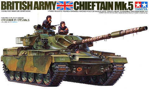Tamiya Chieftain Mk.V britų tankas 1/35, plastikinis modelis 35068