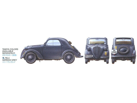 Tamiya Simca 5 štabo automobilis 1/35, Vokiečių armija, plastikinis modelis