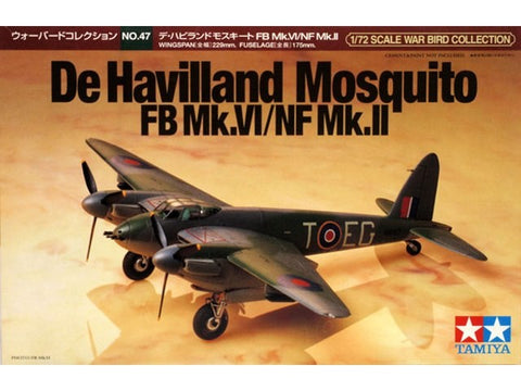 Tamiya De Havilland Mosquito FB Mk.VI/NF Mk.II 1/72 plastikinis modelis