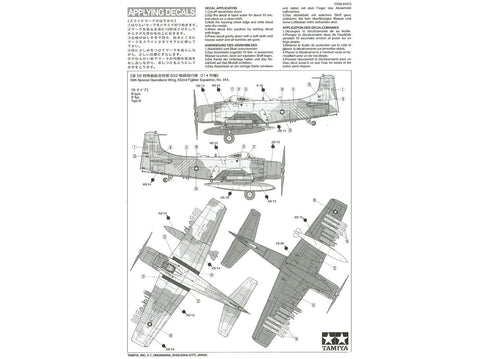 Tamiya Douglas A-1J Skyraider USAF 1/48 surenkamas plastikinis modelis