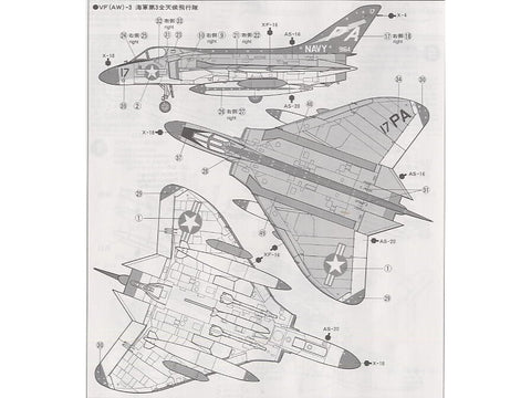 Tamiya Douglas F4D-1 Skyray 1/72 plastikinis lėktuvo modelis (60741)