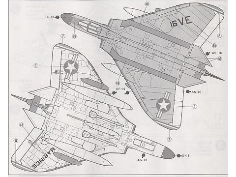 Tamiya Douglas F4D-1 Skyray 1/72 plastikinis lėktuvo modelis (60741)