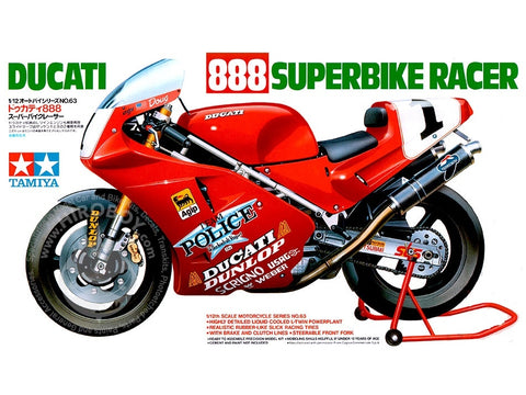 Tamiya Ducati 888 Superbike 1/12 surenkamas motociklo modelis 14063