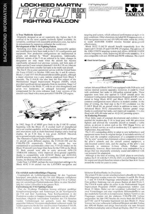 Tamiya F-16CJ Fighting Falcon 1/72 plastikinis lėktuvo modelis