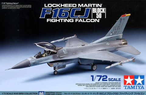 Tamiya F-16CJ Fighting Falcon 1/72 plastikinis lėktuvo modelis