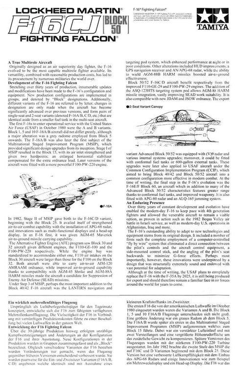 F-16CJ Fighting Falcon naikintuvo plastikinis modelis 1/72