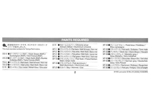 Tamiya Avro Lancaster B Mk.I/III 1/48 plastikinis lėktuvo modelis (61112)