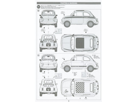 Tamiya Fiat Abarth 695 SS 1/24 plastikinis surinkimo rinkinys (24173)