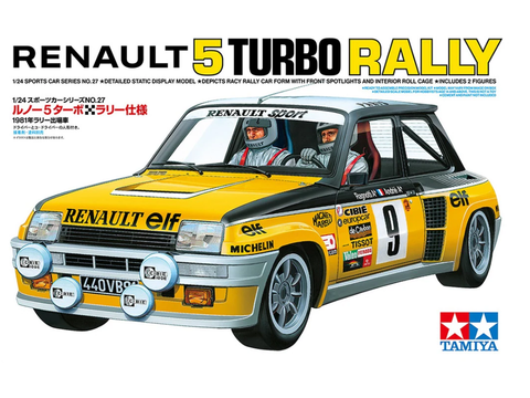 Tamiya Renault 5 Turbo Rally 1/24 plastikinis surenkamas rinkinys (24027)
