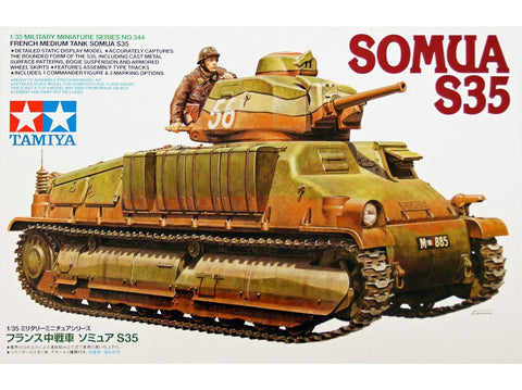 Tamiya SOMUA S35 prancūzų vidutinis tankas 1/35 – plastikinis rinkinys