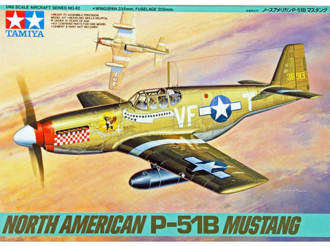 Tamiya P-51B Mustang 1/48 – surenkamas plastikinis lėktuvo modelis