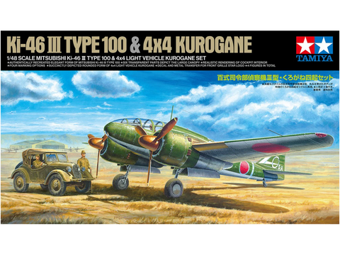 Tamiya Mitsubishi Ki-46 III Type 100 & 4x4 Kurogane rinkinys 1/48 (25217)