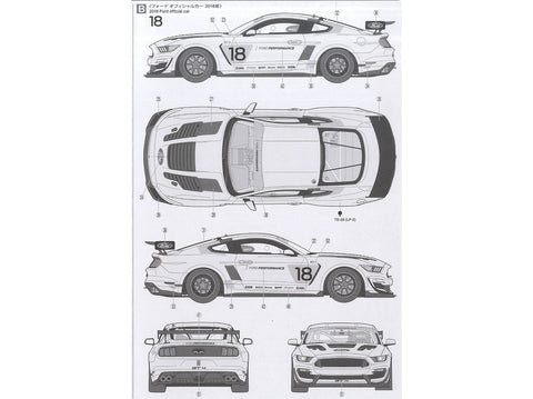 Tamiya Ford Mustang GT4 1/24 plastikinis surenkamas modelis