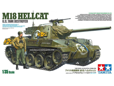 Tamiya JAV M18 Hellcat tankų naikintuvas 1/35 plastikinis rinkinys (35376)