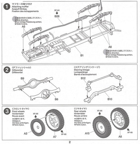 Tamiya vokiškas 3 t 4x2 krovininis sunkvežimis 1/48 (32585)
