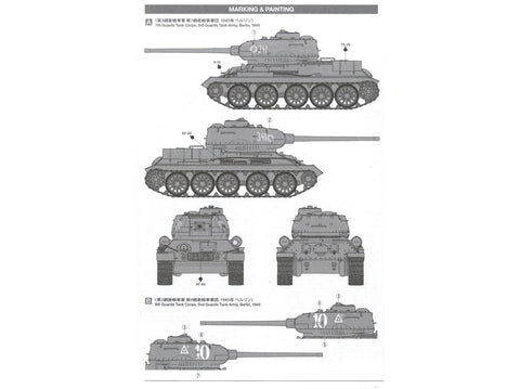 Tamiya T-34-85 1/48 plastikinis surenkamas tanko modelis (32599)