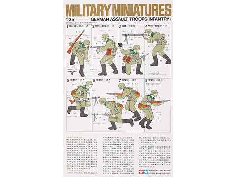 Tamiya Vokiečių šturmo kariai 1/35 plastikinis rinkinys 35030