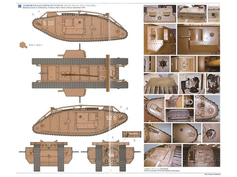 Tamiya WWI britų tankas Mk. IV Male 1/35 – plastikinis modelis su varikliu