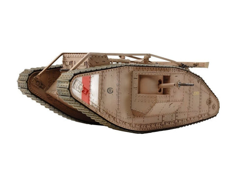 Tamiya WWI britų tankas Mk. IV Male 1/35 – plastikinis modelis su varikliu