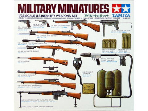 Tamiya JAV pėstininkų ginklų rinkinys 1/35