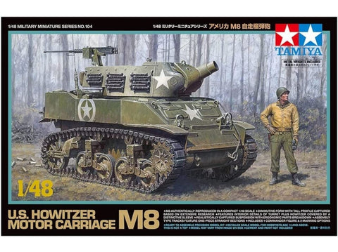 Tamiya M8 savaeigė haubica 1/48 plastikinis surenkamas modelis