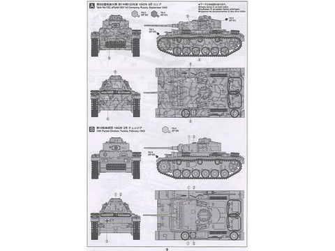 Tamiya Panzerkampfwagen III Ausf. L tanko modelis 1/48