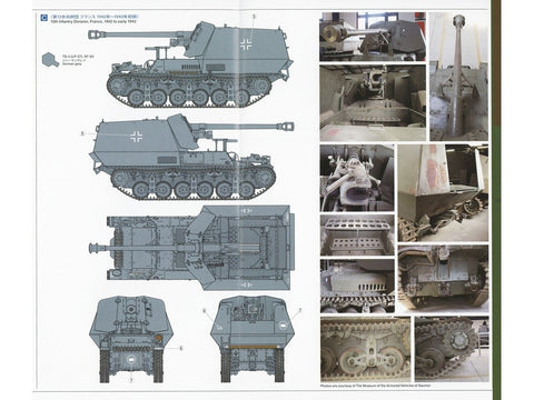Tamiya Marder I Sd.Kfz.135 1/35 vokiečių tankų naikintuvas surinkimo modelis