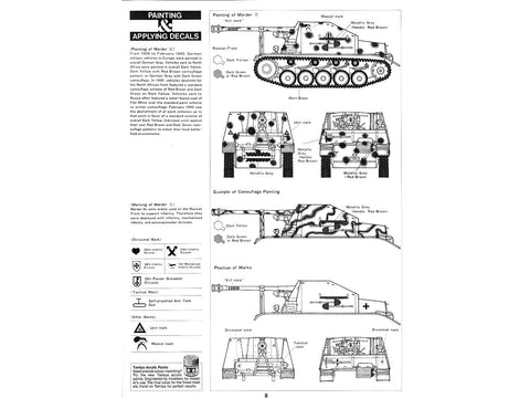 Tamiya Marder II Sd.Kfz.131 1/35 plastikinis surinkimo rinkinys 35060