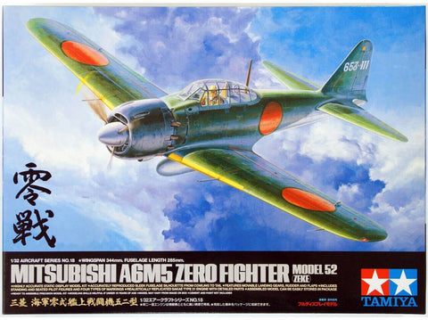Tamiya Mitsubishi A6M5 Zero Model 52 lėktuvas 1/32 surinkimo rinkinys