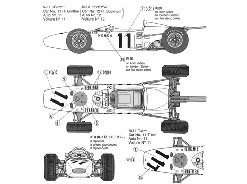Tamiya Honda RA272 1965 Meksikos GP nugalėtojas 1/20 surenkamas modelis