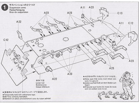 Tamiya Jagdpanther Sd.Kfz.173 vėlyva versija 1/35 plastikinis rinkinys