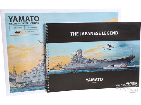 Glow2B Yamato japonų mūšinis laivas 1:200 plastikinis surenkamas rinkinys