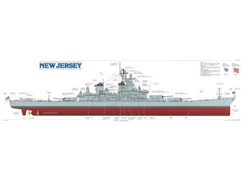 Tamiya USS New Jersey BB-62 mūšinis laivas 1/350 plastikinis rinkinys