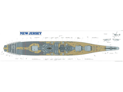 Tamiya USS New Jersey BB-62 mūšinis laivas 1/350 plastikinis rinkinys