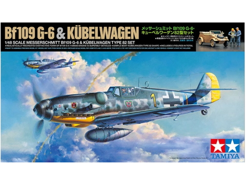Tamiya Messerschmitt Bf 109 G-6 & Kübelwagen Type 82 – plastikinis rinkinys
