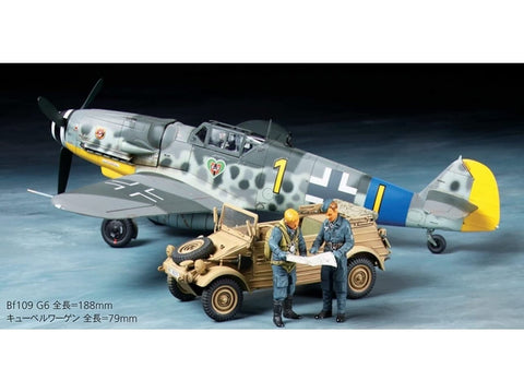Tamiya Messerschmitt Bf 109 G-6 & Kübelwagen Type 82 – plastikinis rinkinys