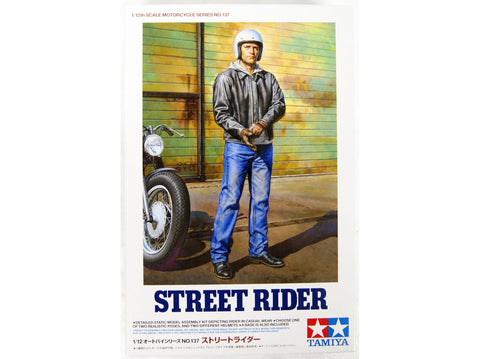 Tamiya Street Rider 1/12 plastikinis motociklininko modelis kolekcionieriams