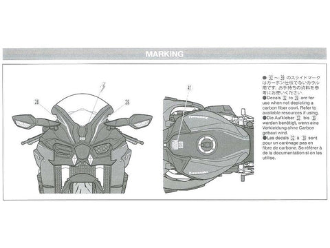 Tamiya Kawasaki Ninja H2 Carbon 1/12 plastikinis surenkamas modelis