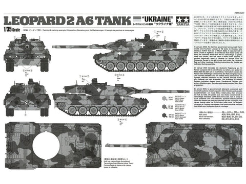 Tamiya Leopard 2A6 „Ukraine“ 1/35 plastikinis tanko modelis 25207
