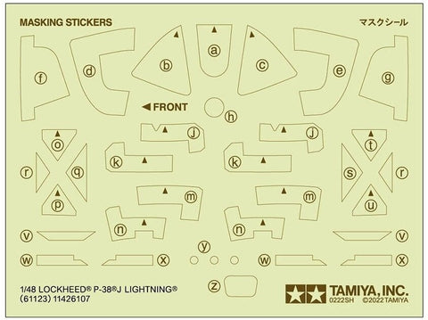 Tamiya Lockheed P-38J Lightning 1/48 plastikinis surenkamas modelis