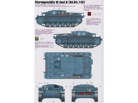Tamiya StuG III Ausf.B 1/35 plastikinis tanko modelis