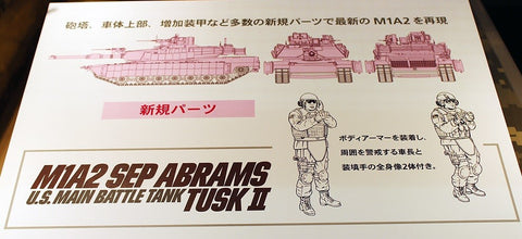 Tamiya M1A2 SEP Abrams TUSK II tanko modelis 1/35