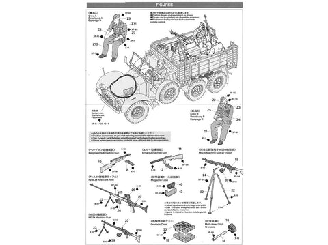 Tamiya Krupp Protze Kfz.70 6x4 karių vežtuvas 1/35 plastiko rinkinys