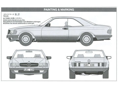 Tamiya Mercedes-Benz 500 SEC 1/24 plastikinis surinkimo rinkinys