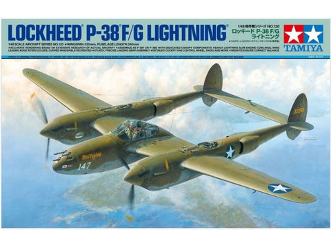 Tamiya Lockheed P-38 F/G Lightning 1/48 lėktuvo modelio rinkinys