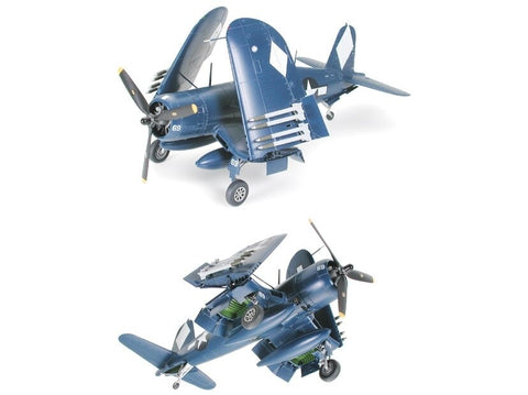 Tamiya Vought F4U-1D Corsair su Moto-Tug 1/48 plastiko rinkinys