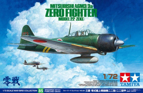 Tamiya Mitsubishi A6M3/3a Zero 22, 1/72 plastikinis lėktuvo modelis