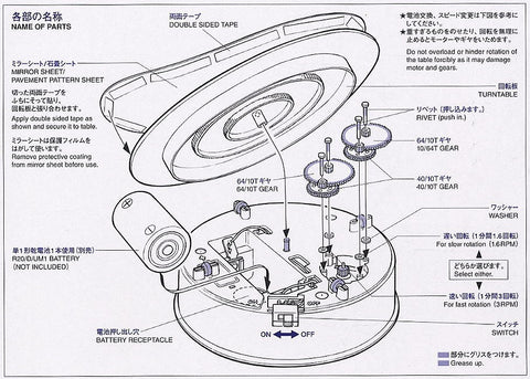 Tamiya ekspozicinis padas 73001 – pagrindas maketams ir modeliams