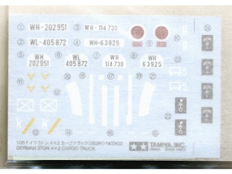 Tamiya vokiškas 3 t 4x2 krovininis sunkvežimis 1/35, plastiko rinkinys